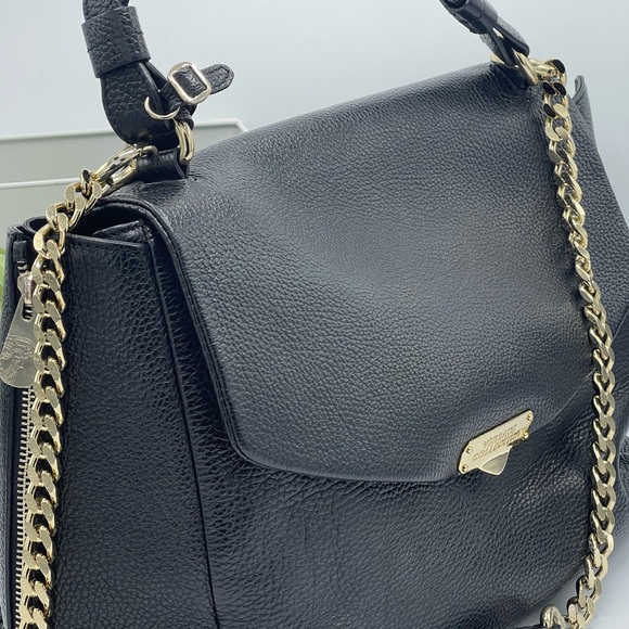 Versace black leather satchel / shoulder bag - Picture 3 of 11